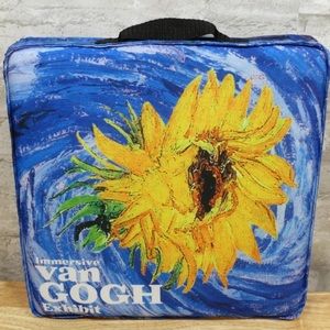 🌻 Chair Cushion Van Gogh Sunflower painting immersive exhibit MOMA pillow